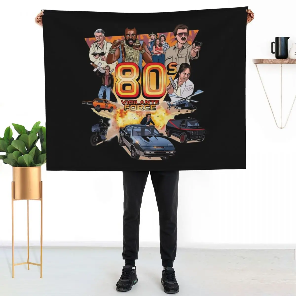 80_s Vigilante Force Classic T-Shirt Throw Blanket Luxury Throw Vintage Soft Beds blankets ands Weighted Flannel Blankets