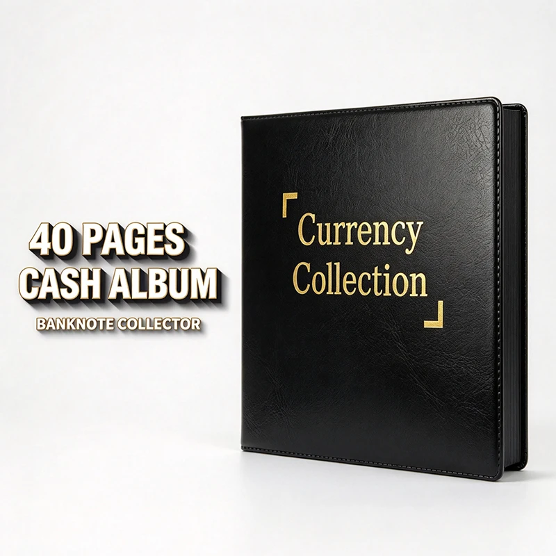 40 Pages Paper Money Collection Album Collection Pockets Loose Leaf Sheet Creative Money Banknote Protective Bag For Collector