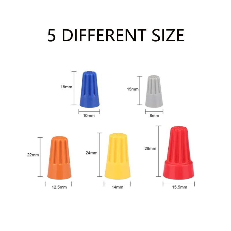 P1/P2/P3/P4/P6 Colorful Electrical Insulated Crimp End Cap Connection Twist Terminal Quick Wire Connector Nut Spring