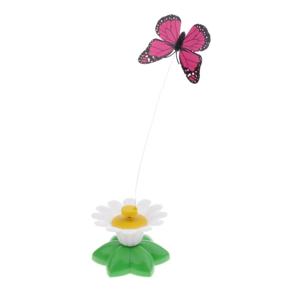 Funny Cat Toys Electric Rotating Butterfly / Bird Steel Wire Cat Teaser Toy