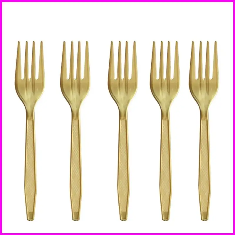 أدوات مائدة مائدة مائدة مائدة مائدة ذهبية سوداء يمكن التخلص منها #4