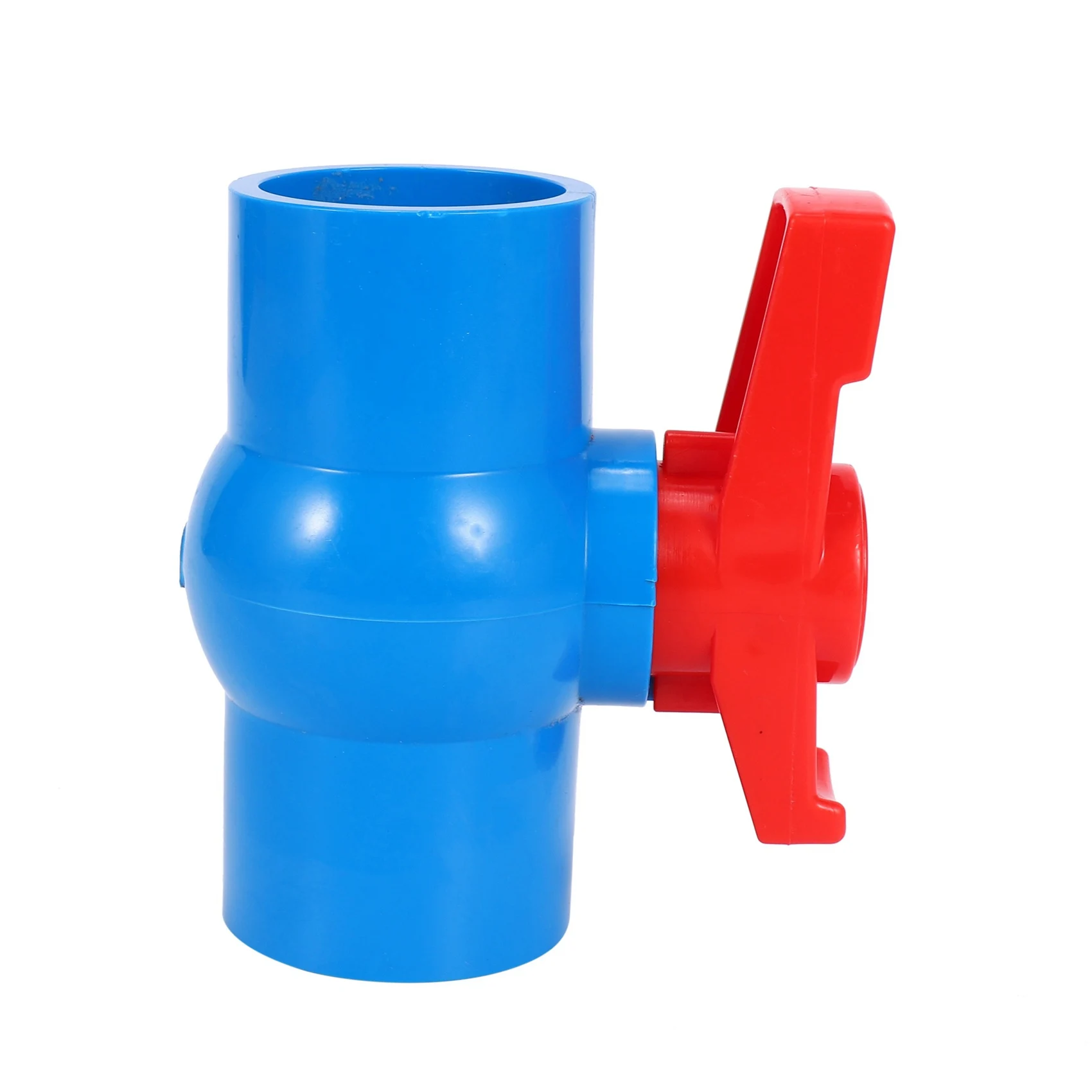B62B-5Pcs 40Mm X 40Mm Slip Full Port Red Handle Lever U-PVC Ball Valve Blue