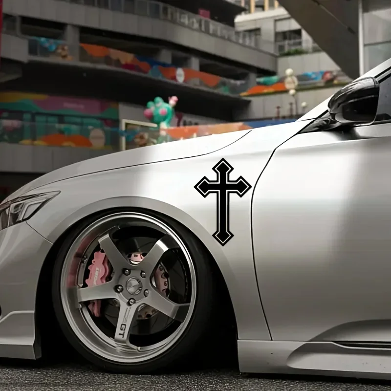 

Готический крест, автомобильная наклейка, водостойкая виниловая наклейка, художественный христианский дизайн для окна автомобиля, ноутбука, стены, подарочное украшение