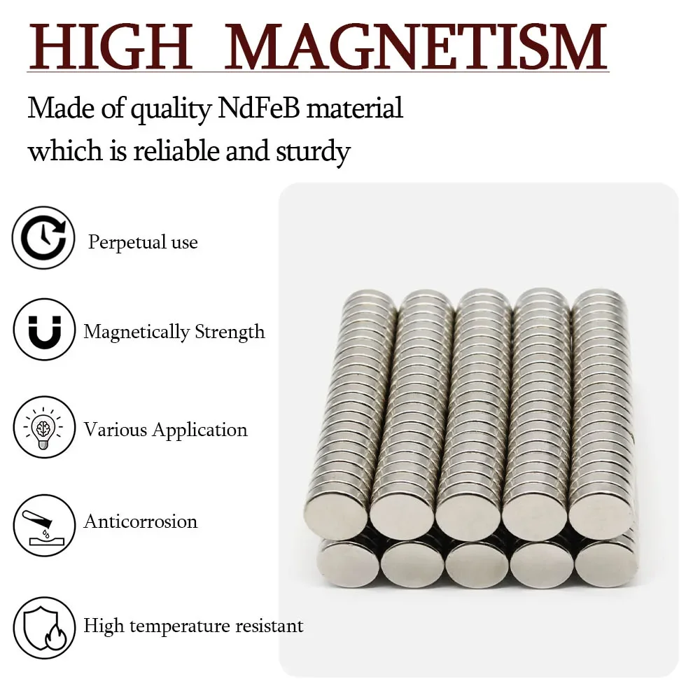 20mmx5mm Super Strong Round Neodymium Magnet Powerful Magnets N35 small Permanent Magnetic NdfeB Refrigerator Magnet 20x5