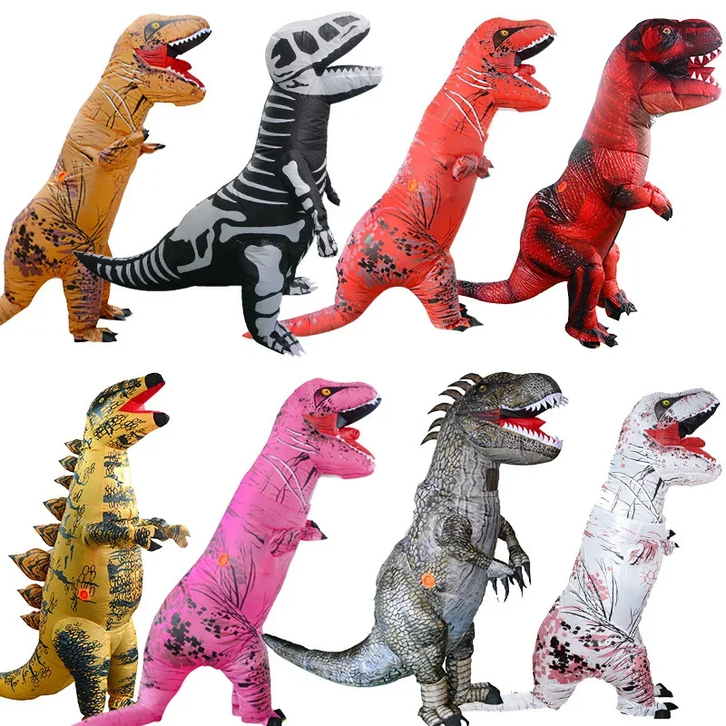 

Adult Kids T-Rex Inflatable Dinosaur Costumes Suit Dress Anime Party Cosplay Carnival Halloween Costume For Man Woman