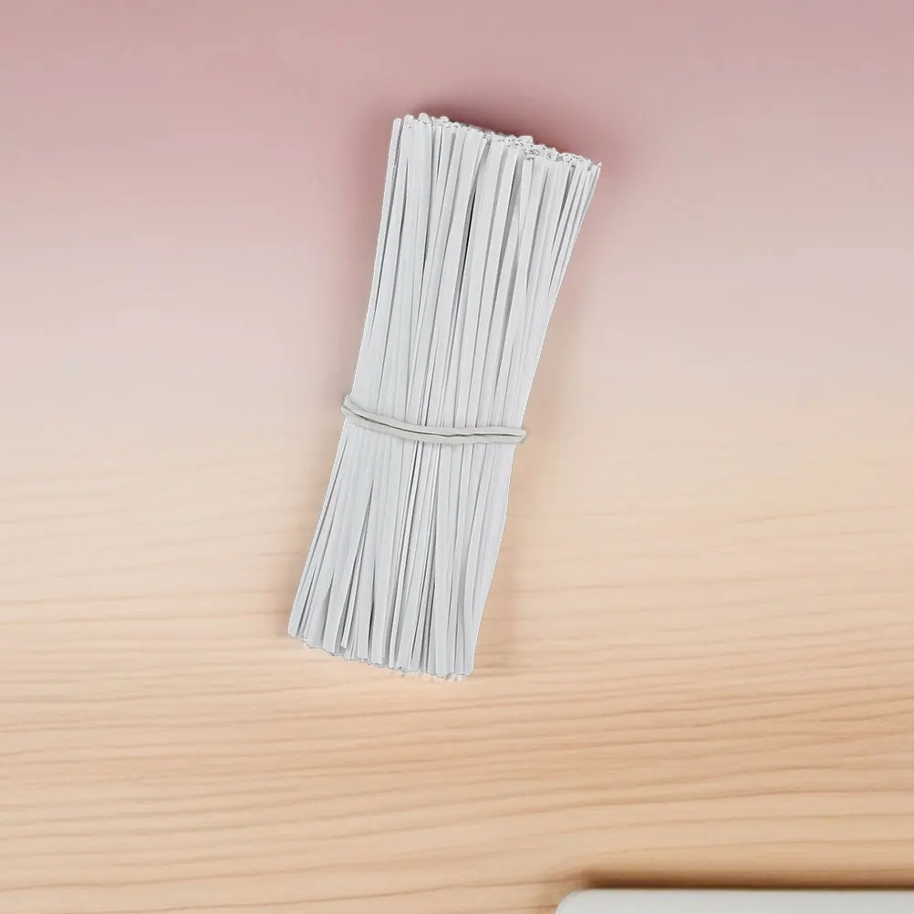 

1000pcs Cable Ties Durable for Data Cables Electrical Wires Garden Tasks Home Office Reinforced Iron Core Metal Soft Heavy Duty