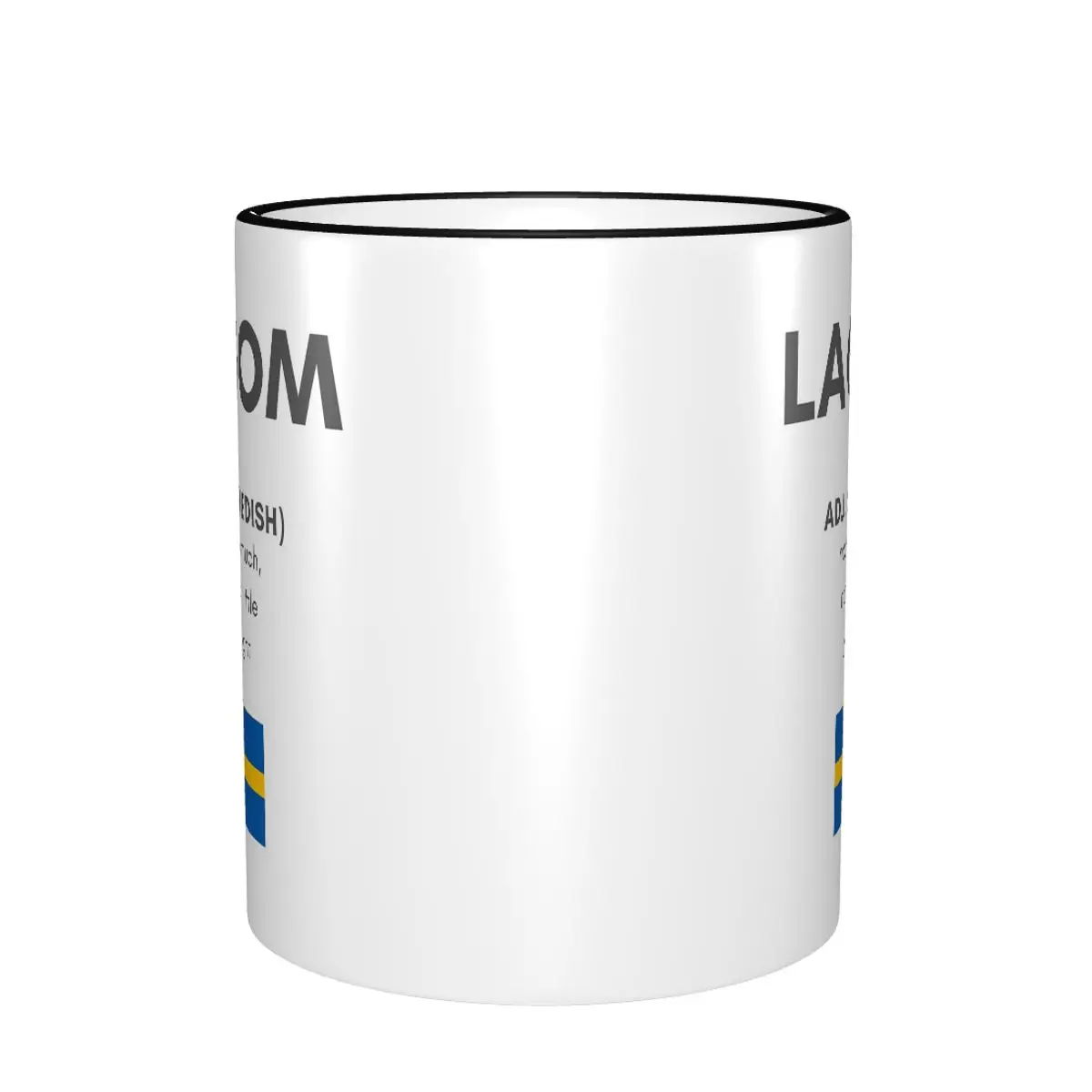 Lagom Swedish For Just Right Lagom - Large Version Mug Funny Ceramic Coffee Cups Tea Mugs Milk Cup Drinkware Gift for Woman Man