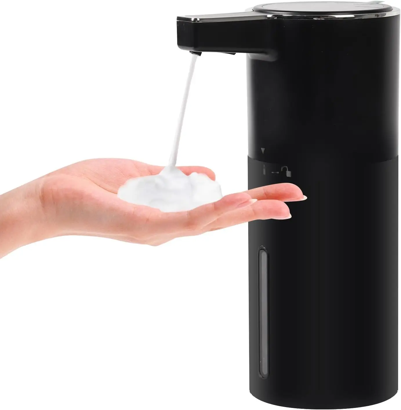 

Longzhuo Automatic Foam Soap Dispenser, 400ML Rechargeable Touchless Soap Dispenser, 4 Levels Adjustable, Wall Mounted, IPX5 Wat