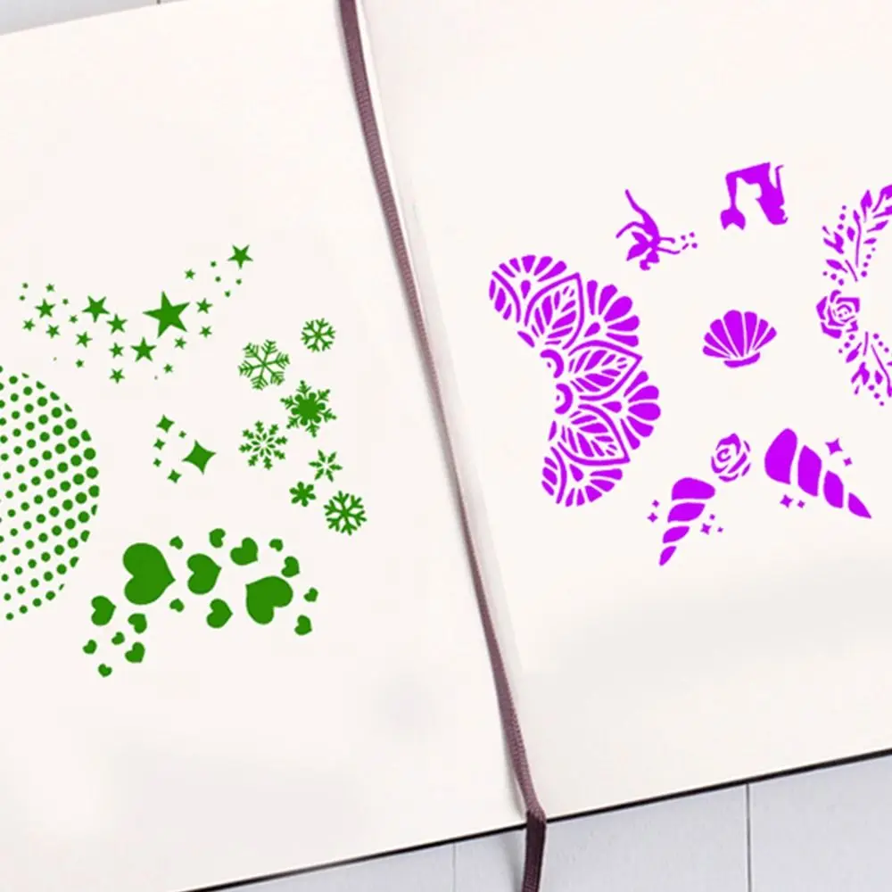 2 timbri per trucco riutilizzabili, stencil fai da te per body painting, modello di pittura, tatuaggi temporanei per arte del viso