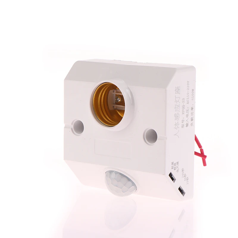 For 220V E27 LED Lamp Base Holder Human Body Induction Infrared Motion Sensor With Light Control Switch Bulb Socket Adapter