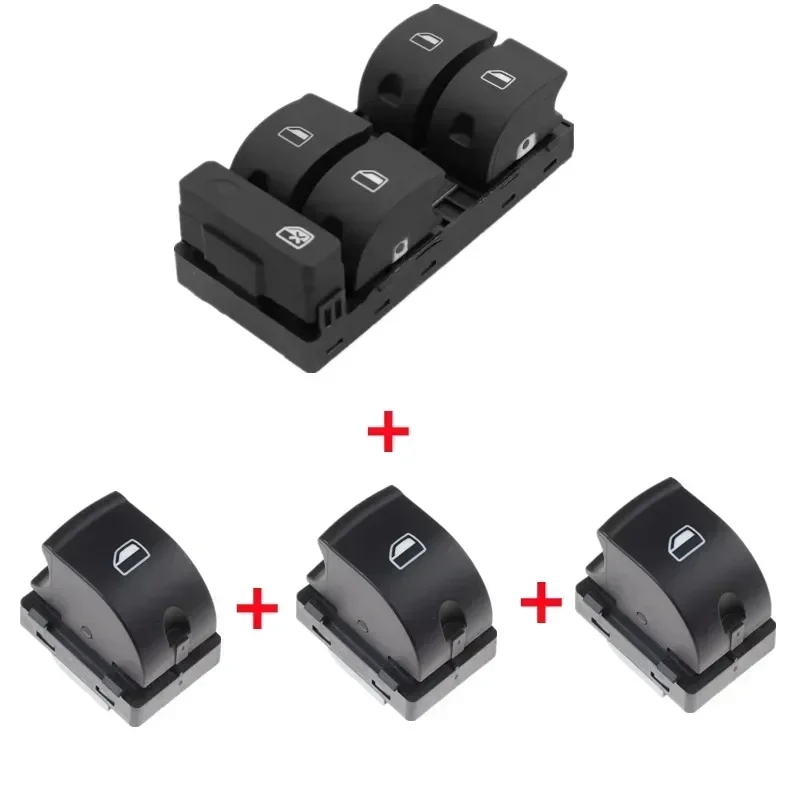 Car Electric Power Master Window Lifter Control Switch button For Audi A3 2004-2013 A6 2004-2011 S3 S6 C6 Q7 4F0959855 4F0959851