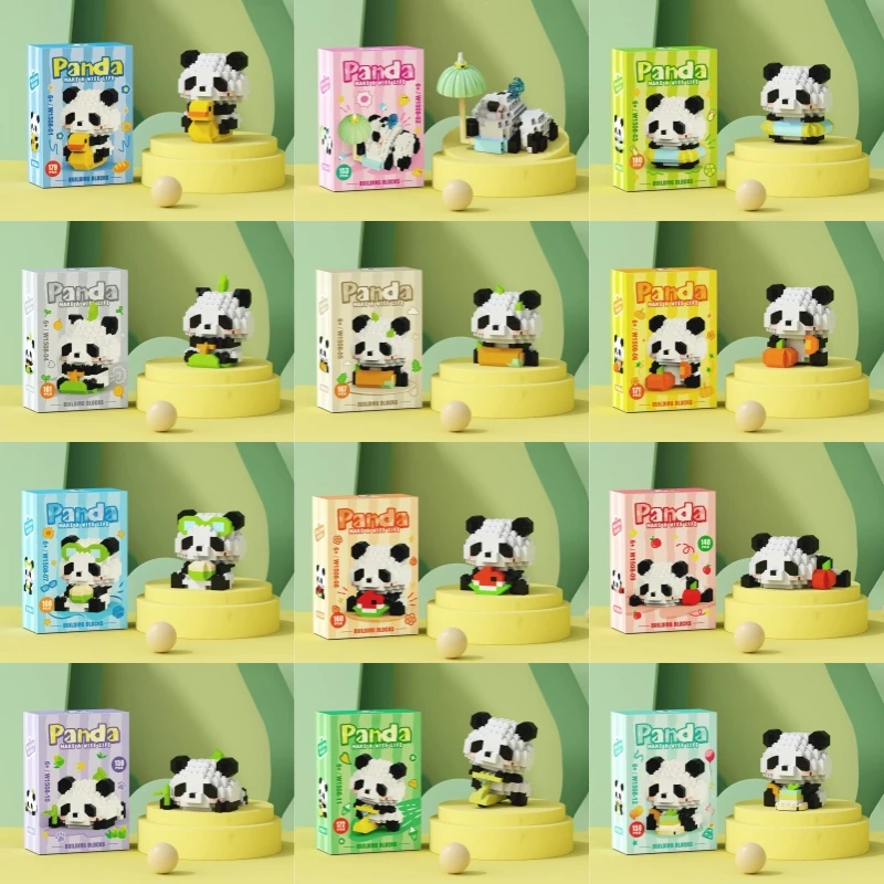 

Милые конструкторы-панда: сборные фигурки животных, украшения, детские игрушки, подарки на день рождения