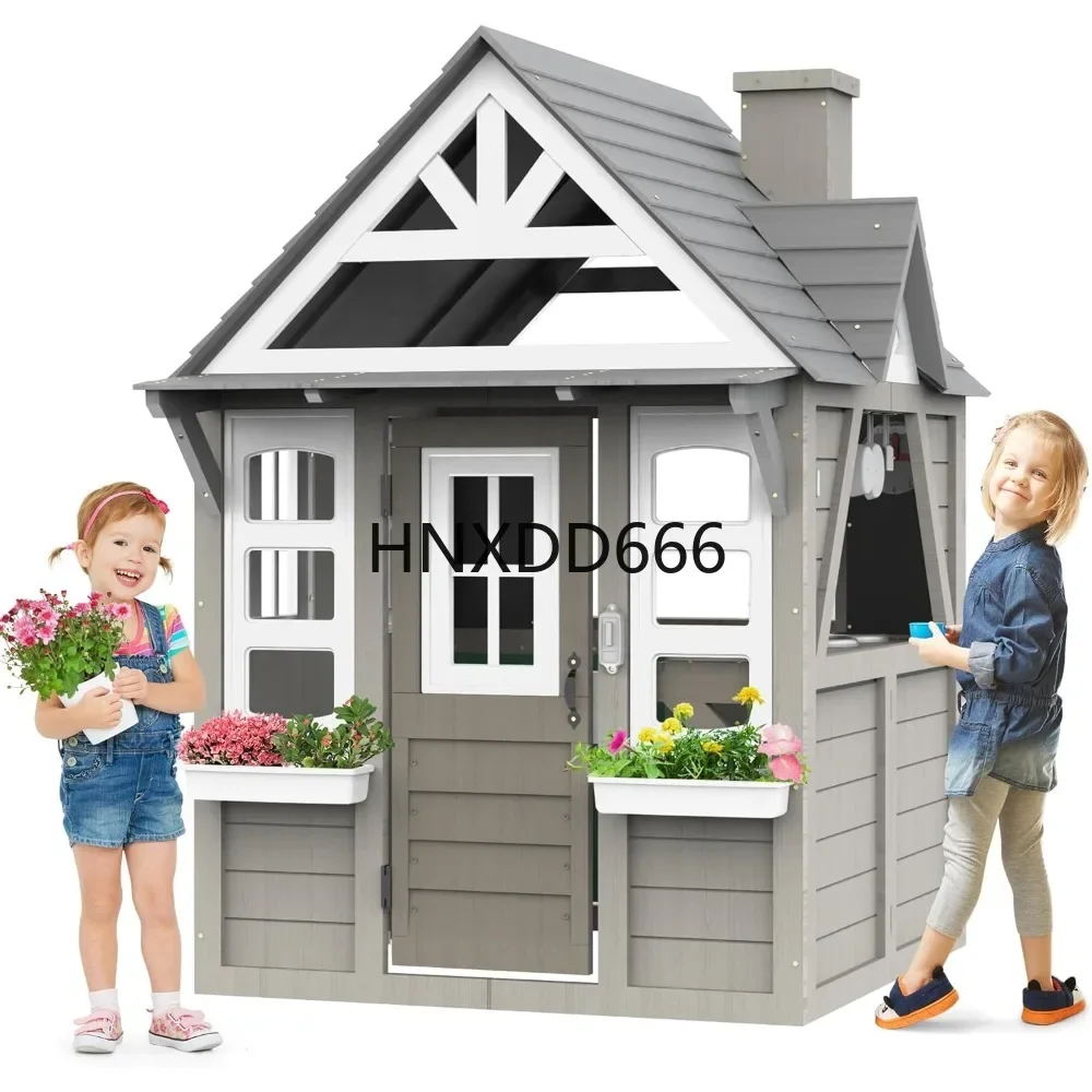 Sink, Stove, Cookware, Windows, Flowerpot Holders, Working Doorbell,