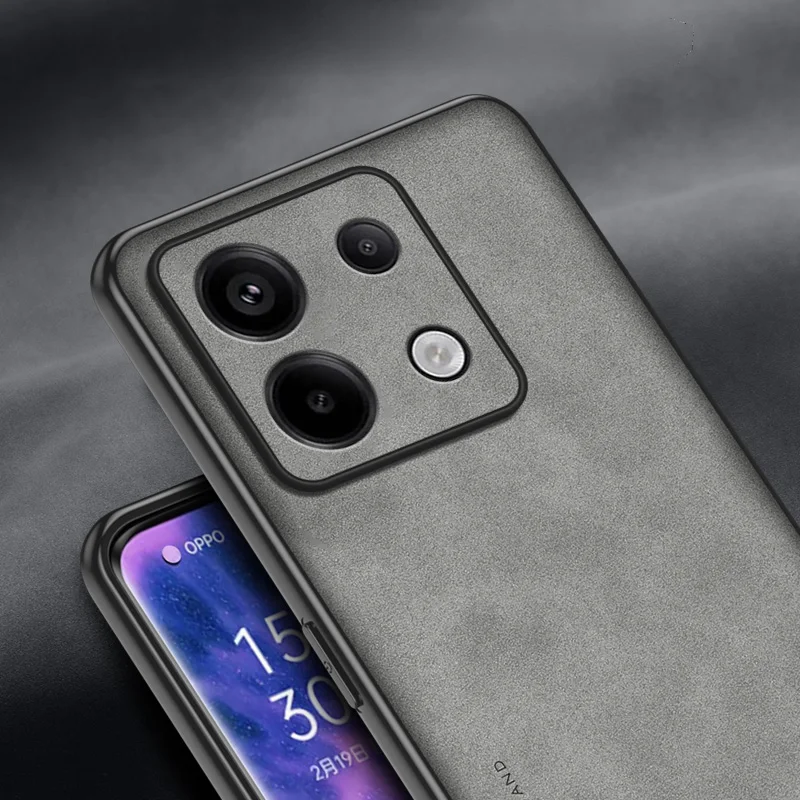 Per Xiaomi Poco X6 5G custodia in pelle di agnello Texture Cover posteriore in pelle per Xiaomi Poco X6 5G Soft Frame Coque antiurto