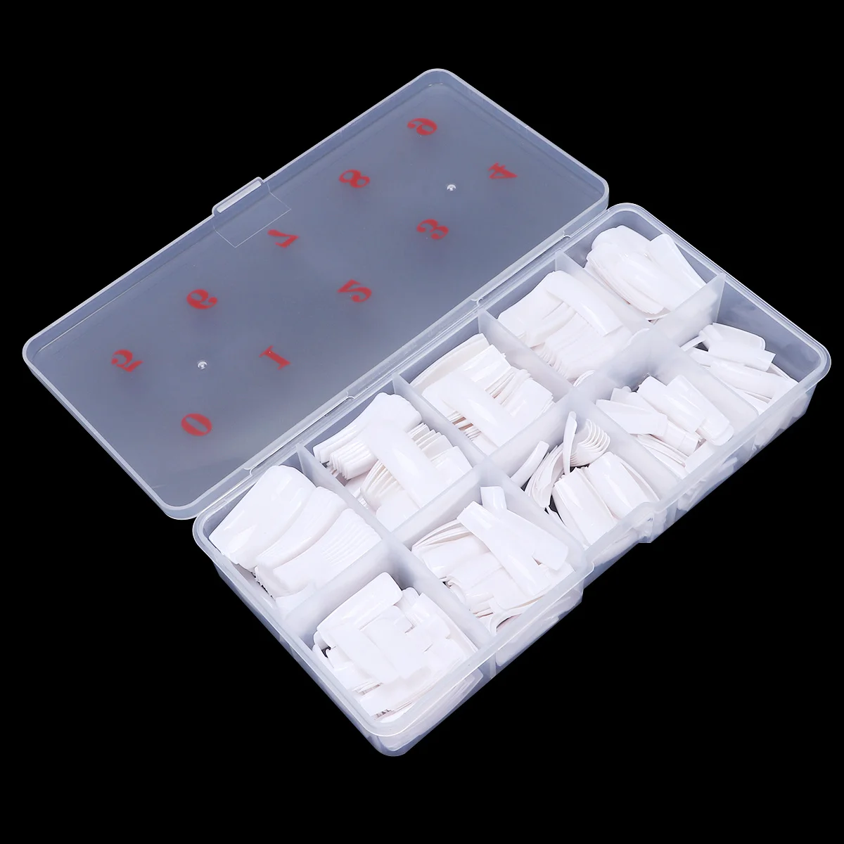 500 szt. Tipsów do paznokci Białe Półkryjące Sztuczne Paznokcie Idealnie Pasujące do Wszystkich Paznokci Naklejki do Manicure Tipsy do Paznokci Naklejki do Manicure