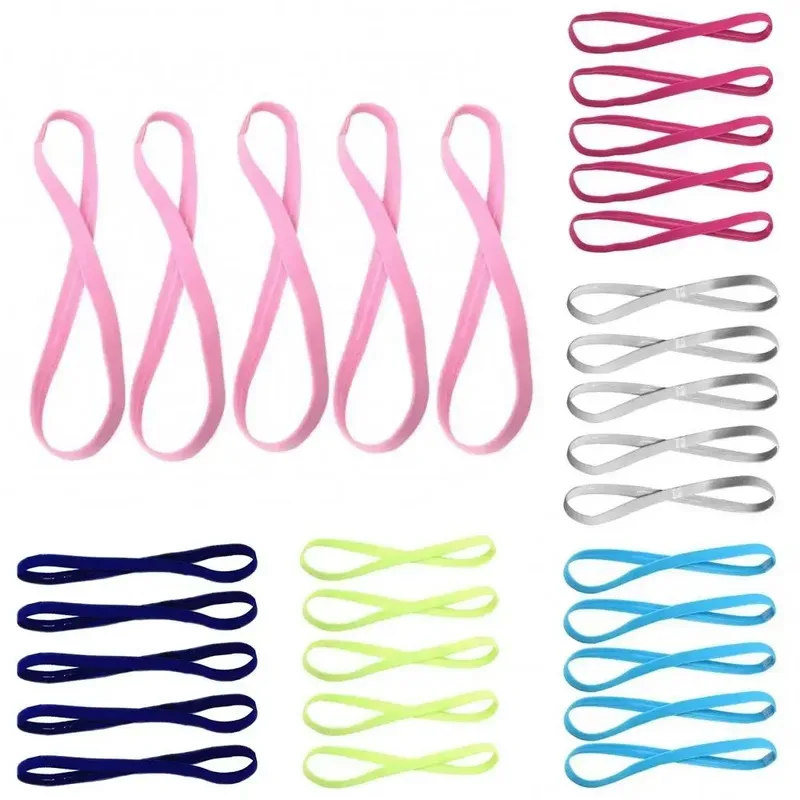 

5-20pcs Sweatband for People Elastic Sport Hairbands Head Band Yoga Headbands Headwear Headwrap Sports Workout Hair Accessories