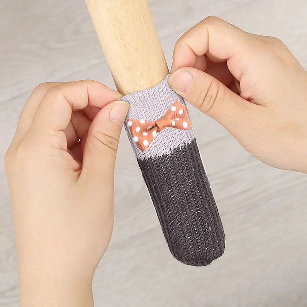 4Pcs New Elastic Furniture Socks Thickened Anti scratch Chair Leg Feet Covers Wear-resistant Non Slip Knitted Socks Home