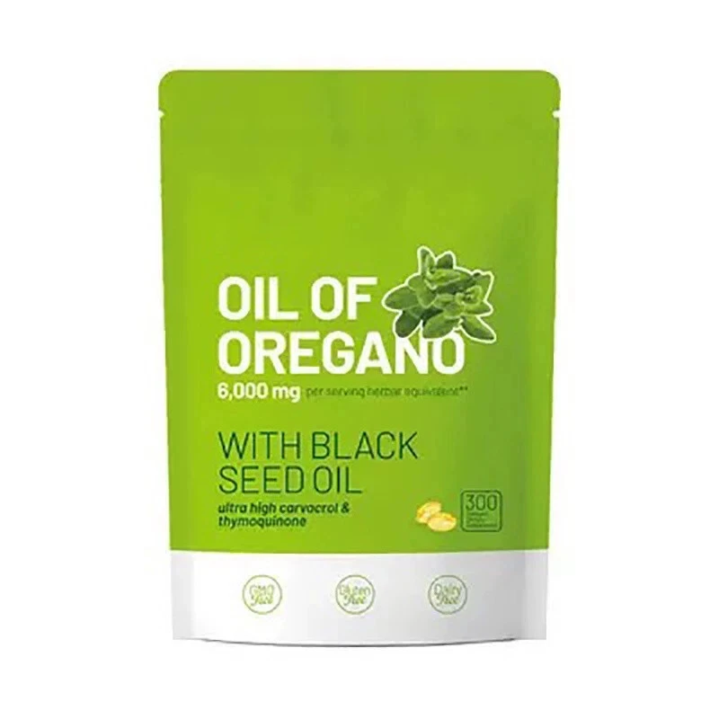 Hot Sale Oregano Oil 6000mg + Black Seed Softgels - Immune & Digestive Support, Antioxidant with Carvacrol