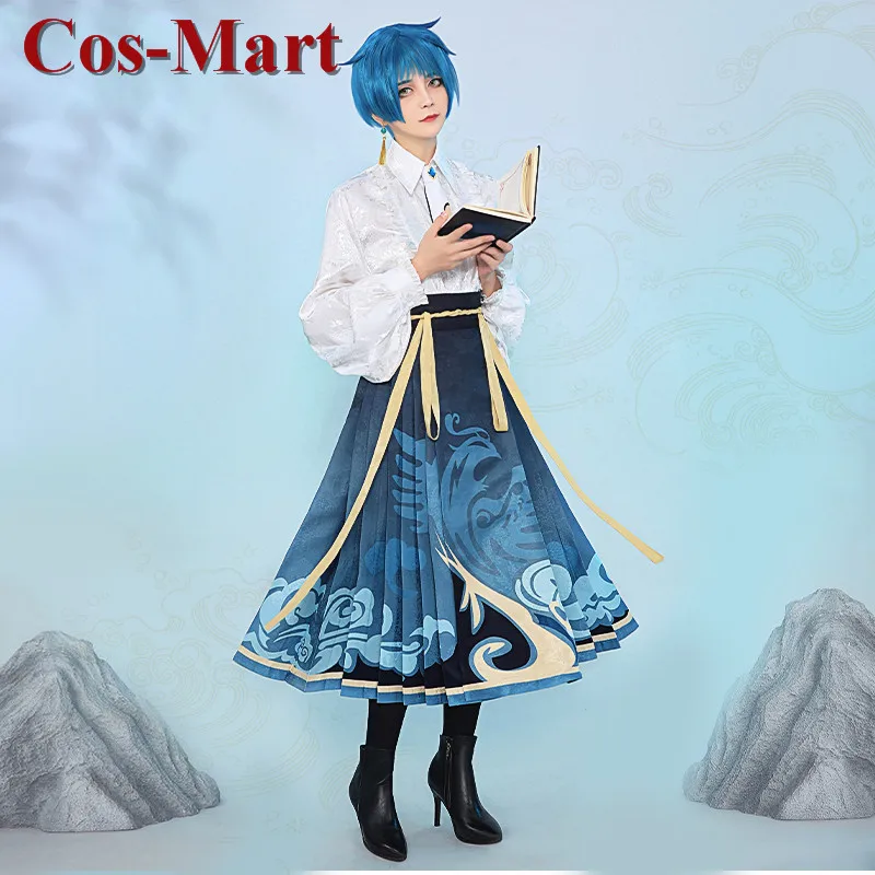 Cos-Mart Hot Game Genshin Impact Xingqiu Cosplay Costume Han Elements Sweet Uniforms Activity Party Role Play Clothing New