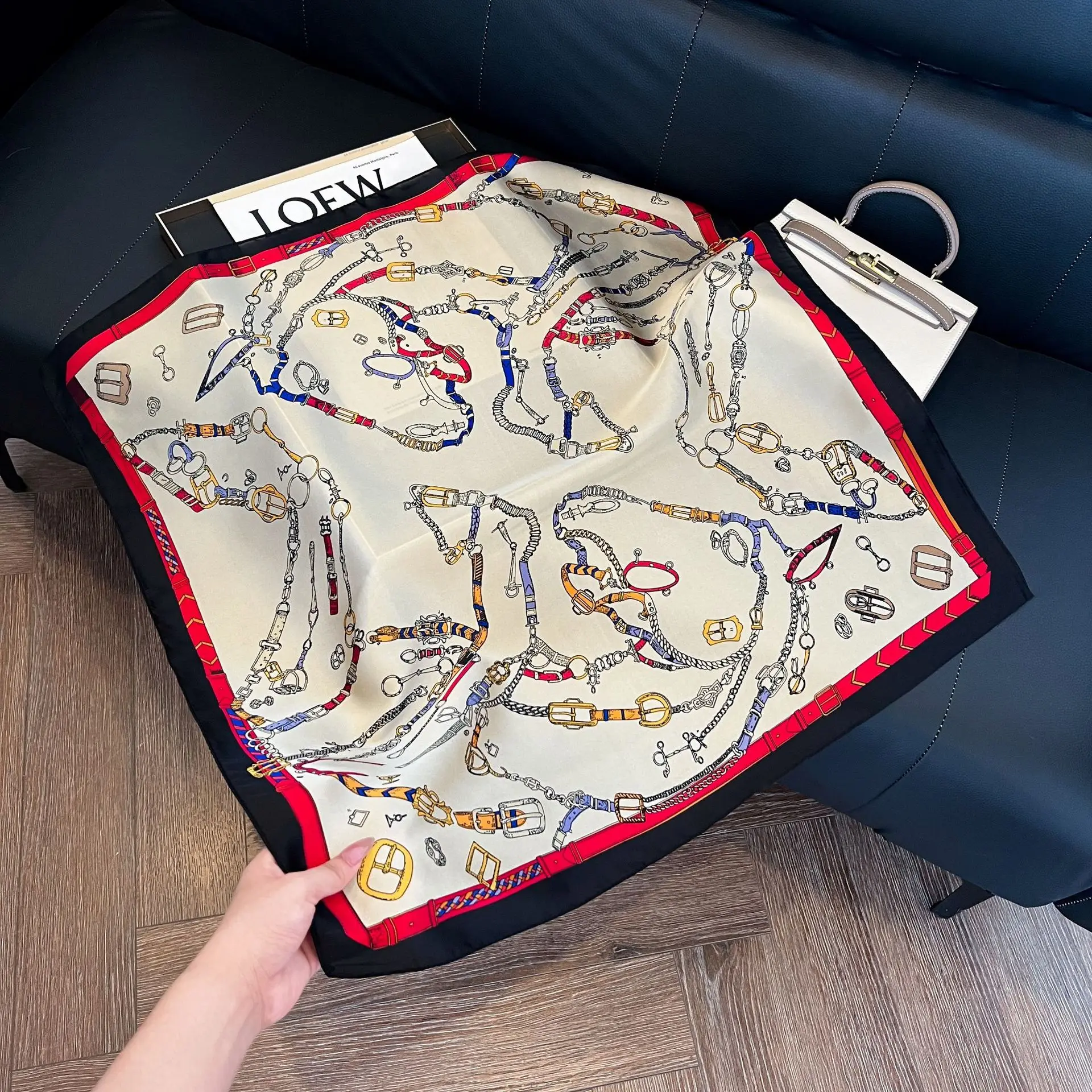 Syal Persegi Kecil Motif Ranta - Scarf Silk Square ulasan dan harga