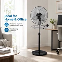 Ventilateur métallique 3 en 1 50W, hauteur réglable, pour sol, table et mur, jusqu'à 130 cm, pour usage domestique 7