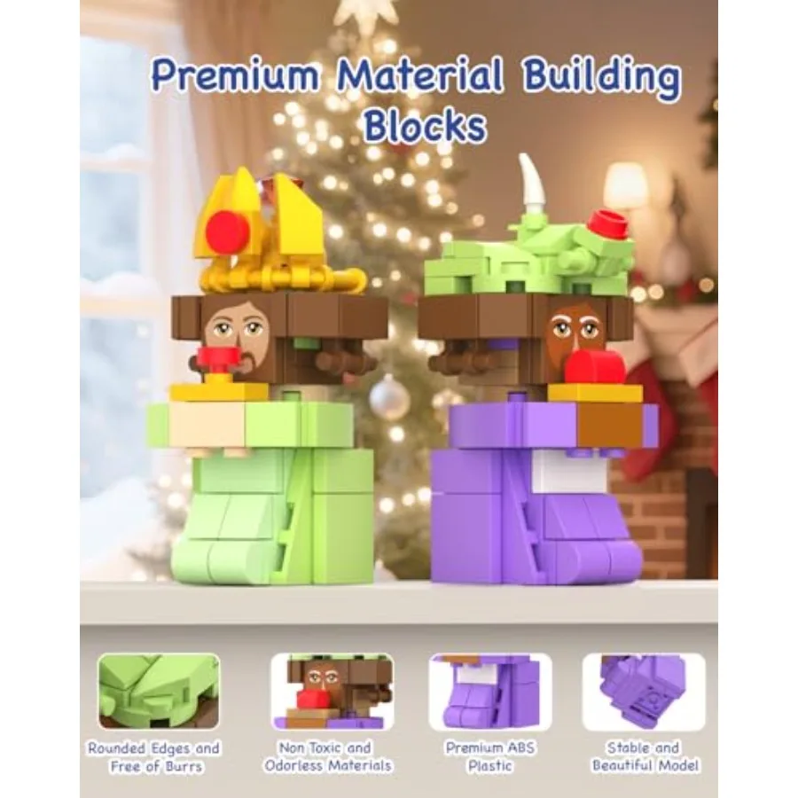 المهد تقويم القدوم 2025 اللبنات 24 يوما لعبة ممتعة للبنين بنات عيد الميلاد العد التنازلي التقويم هدايا للبالغين في سن المراهقة