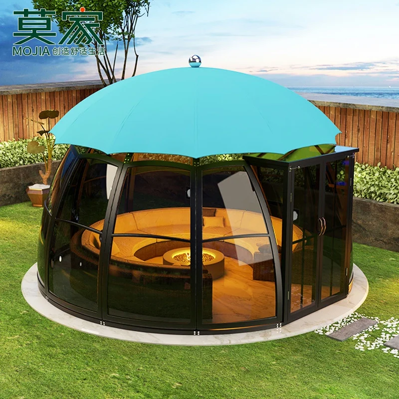 The product can be customized.Outdoor courtyard pavilion, round European style hotel, resort scenic villa,