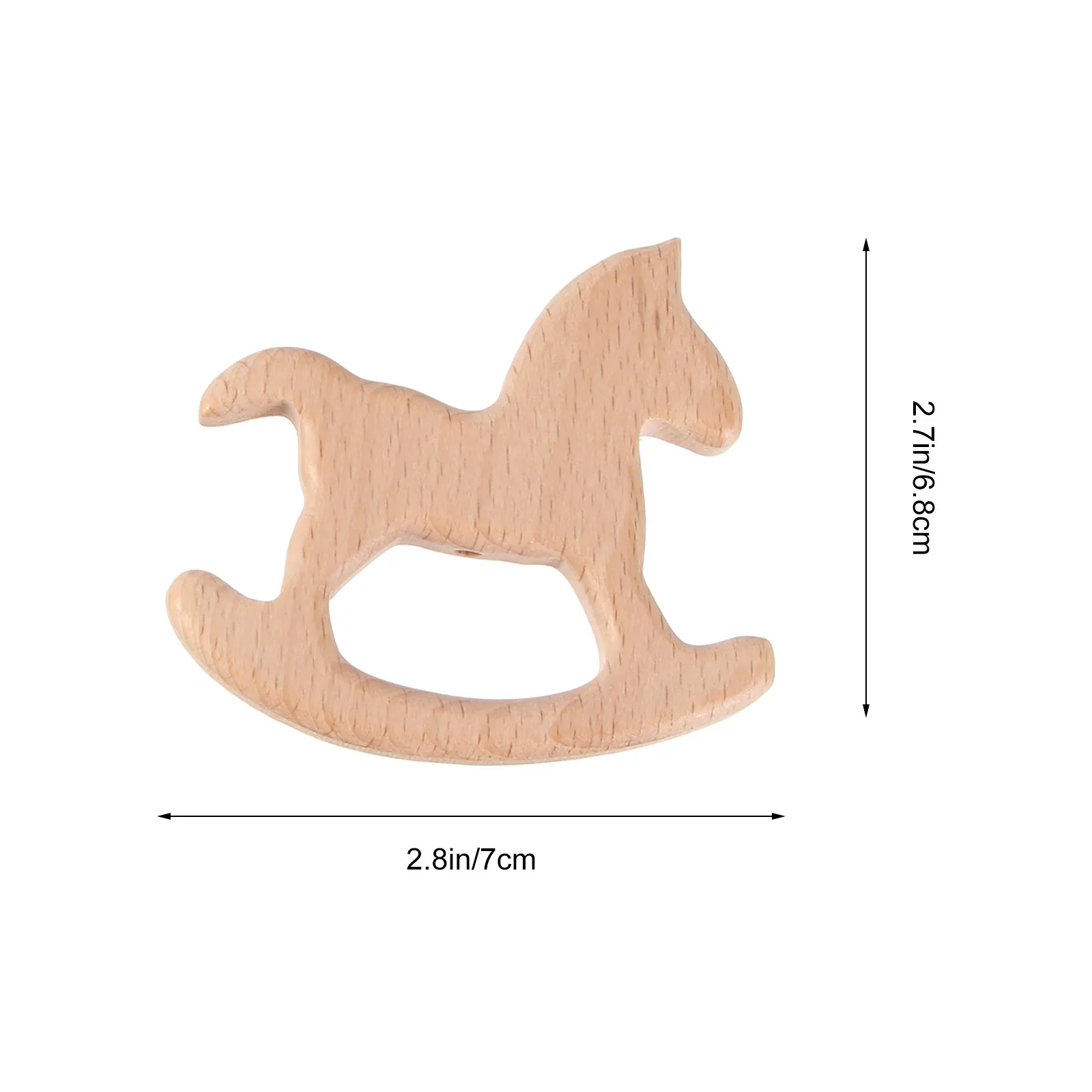 11Pcs Baby Wooden Chewable Teether Beech Wood Cartoon Shapes Soothe Biting Aid Promote Healthy Active Play Baby Wooden Teether