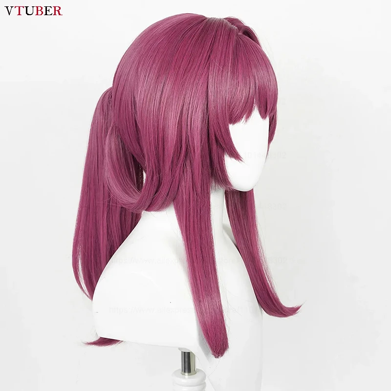 Kafka parrucca Cosplay Honkai Star Rail Cosplay Kafka Honkai parrucca 43cm rosa viola resistente al calore capelli sintetici parrucche Anime + parrucca Cap