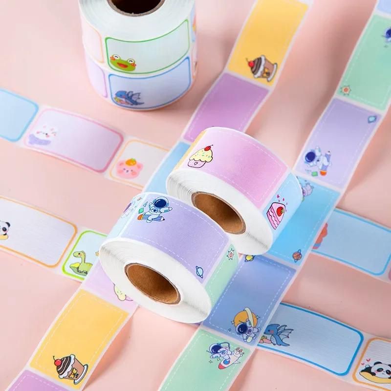 Cartoon sticker marking waterproof and tear resistant sticker name book classification signature sticker School office supplies