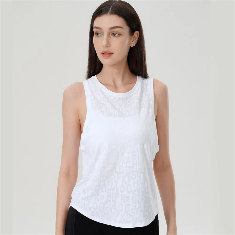 Aiithuug Yoga Sleeveless Mesh Breathable Active Top Fitness Yoga Cover Up Gym Quick Dry Athletic Shirts Cropped Tank Muscle Tank