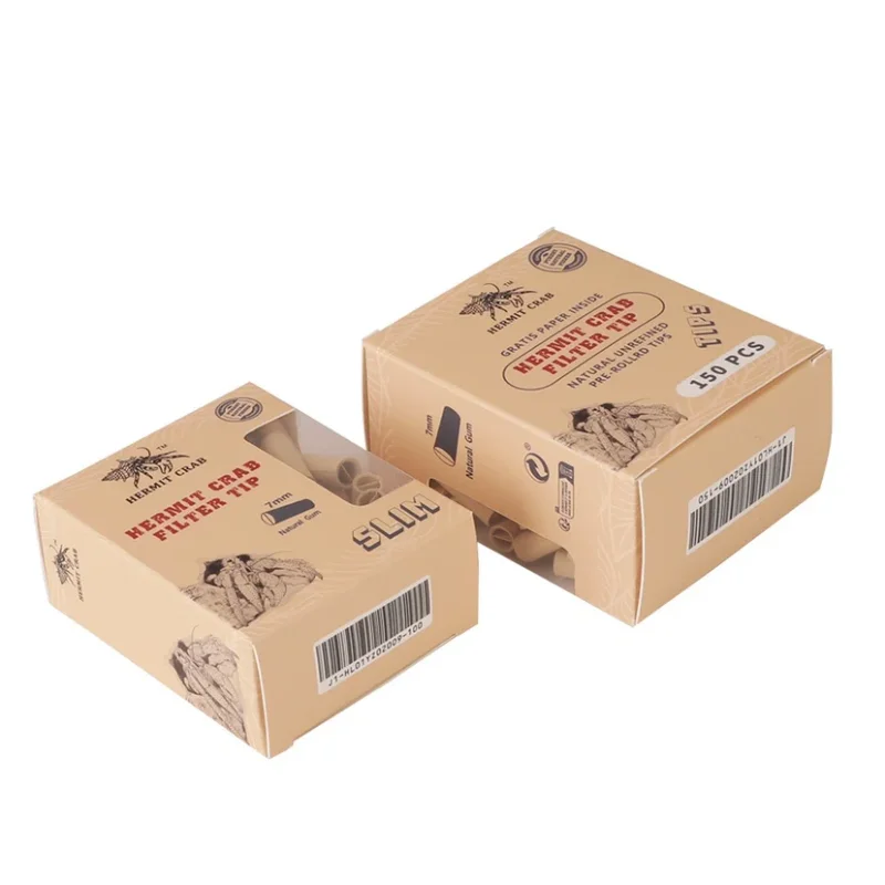 وصل حديثًا طرف مرشح صندوق واحد يحتوي على 100/150 حبة، أطراف فلتر ورق دوارة بنية 7 مم هدية للرجال