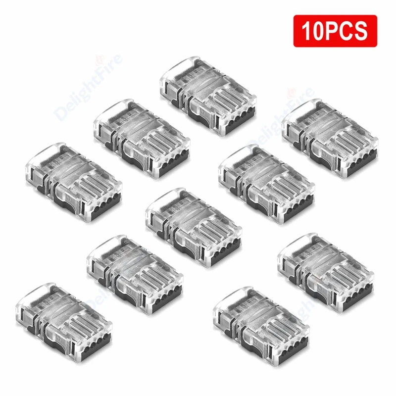 2 3 4 5 6 pin LED Wire Connector 12V 8mm 10mm 12mm No Waterproof Splice Terminals for 5050 WS2812B RGB RGBW RGBWW SMD LED Strip