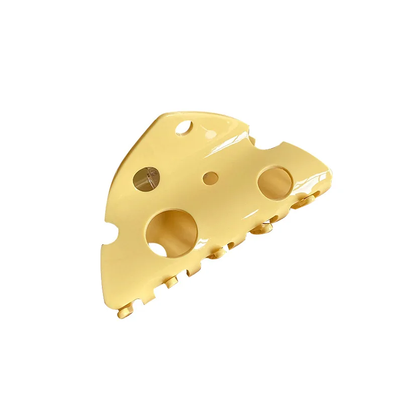 1 pçs garras de cabelo feminino queijo bonito kawaii moda na moda grampos de cabelo personalizado criativo engraçado acessórios para o cabelo menina