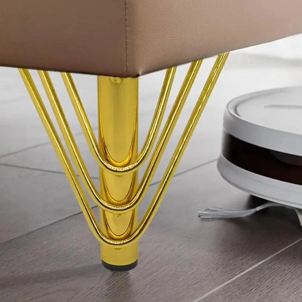 

Golden Color Furniture Legs Thickened Design Triangle Shape Furniture Hardware Feet 15cm Height Metal Material Sofa Legs