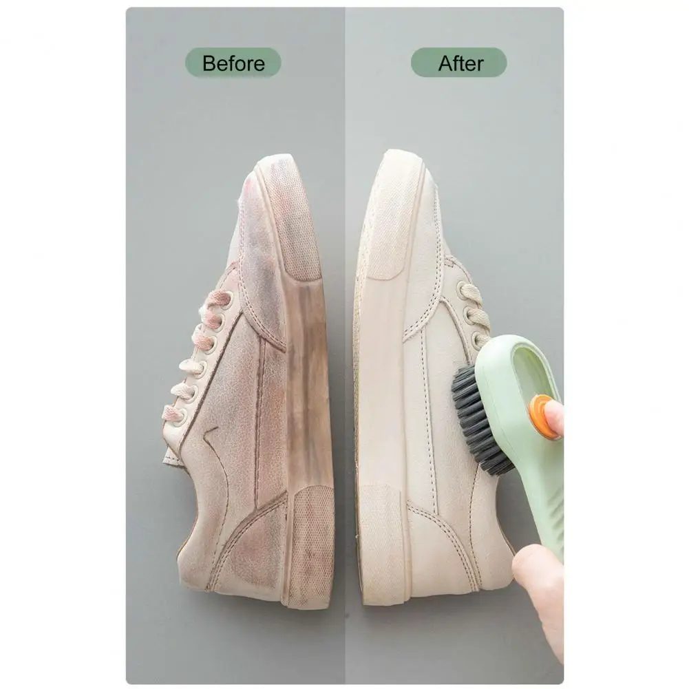 

Pet Grooming Brush Ergonomic Shoes Brush with Sturdy Handle Soap Dispenser Multifunctional Tool for Footwear Brush for Pets