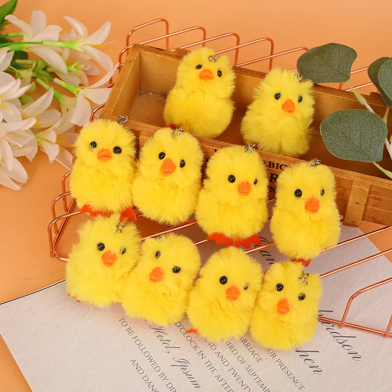 100pcs/lot wholesale plush animal doll toy yellow duck bag mobile phone chicken backpack Claw Crane Machine Toys