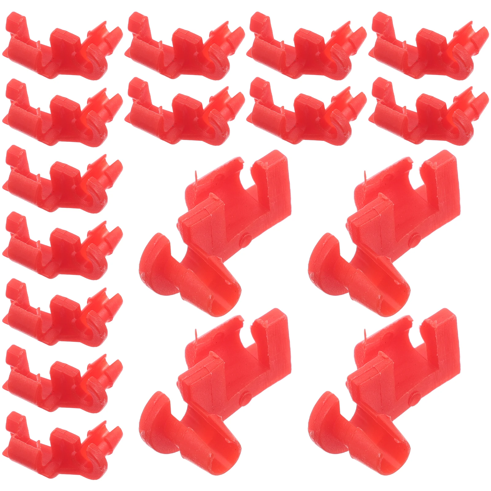 

50pcs Car Door Latch Clips Red Plastic Ideal Fit Durable Material Left Right Door Lock Components AutomotiveLatch Parts