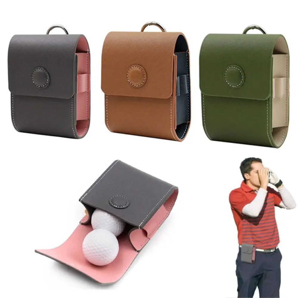 Sac de balle de golf en PU durable, étui de télémètre étanche, sac de rangement antichoc, taille de golf, sports de plein air