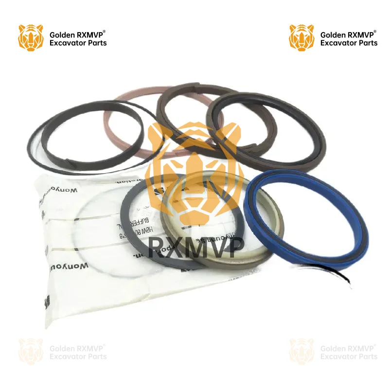 For Kobelco SK100-5/SK100-6 Big Arm Middle Arm Bucket Arm Oil Cylinder Oil Seal Repair Kit Excavator Accessories