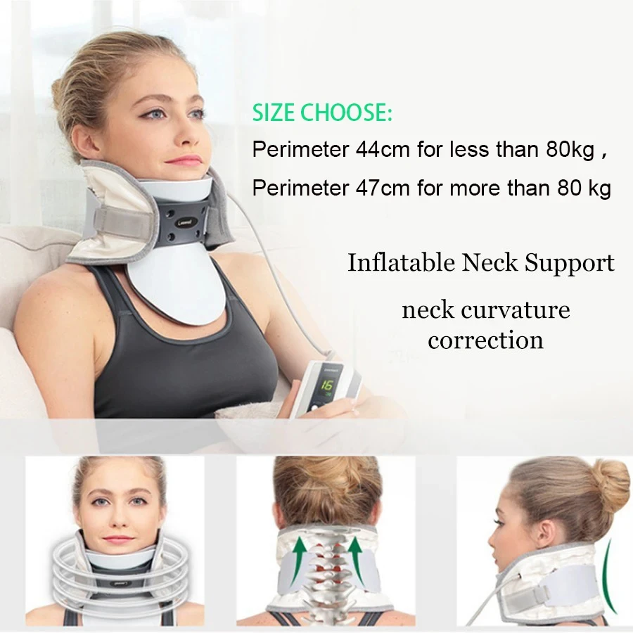 Intelligent Hot Compress Neck Traction Device Inflatable Cervical Tractor Support Posture Corrector Chiropractic Neck Brace