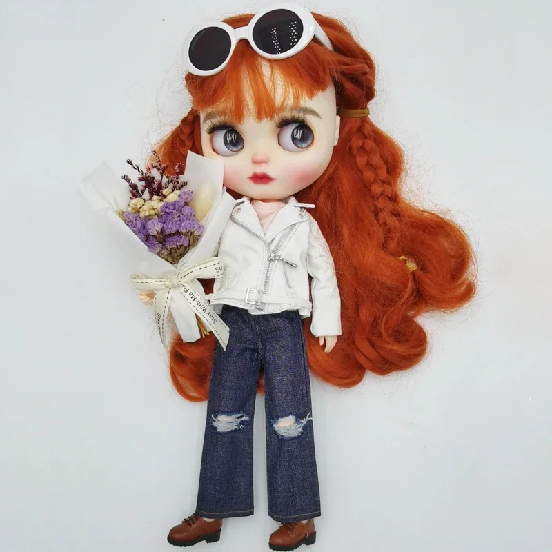 

Blyth Doll Clothes Fashion Shirt Jeans Trousers for Ob24 Ob22 Azone Blythe Dolls Suit