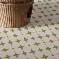 Alwayspon Waterproof Non-slip Floor Tiles Decal for Kitchen Bathroom, Vinyl Flooring Self-adhesive Peel and Stick Sticker