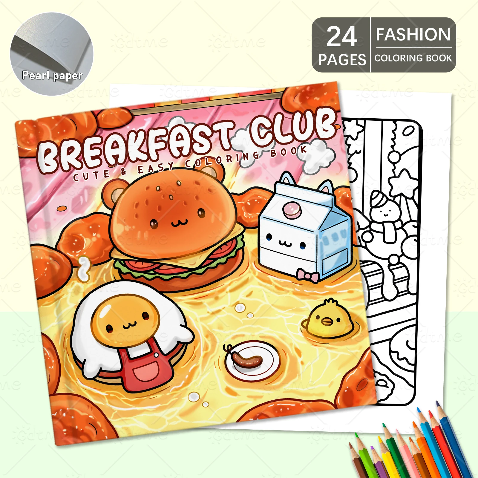 BREAKFAST CLUB Malbuch mit kräftigen, einfachen Mustern für Erwachsene, niedliches Zeichenbuch, perfektes Geschenk für Party und Geburtstag ﻿ – Detail 1