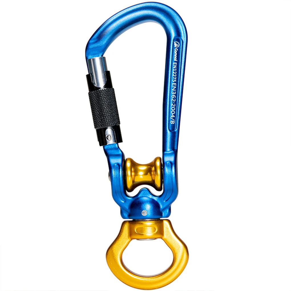 Small Carabiner Climbing Accessory Wear-resistant Wheel Lock Rescue Remedy Emergency Supplies for Hiking Outdoor