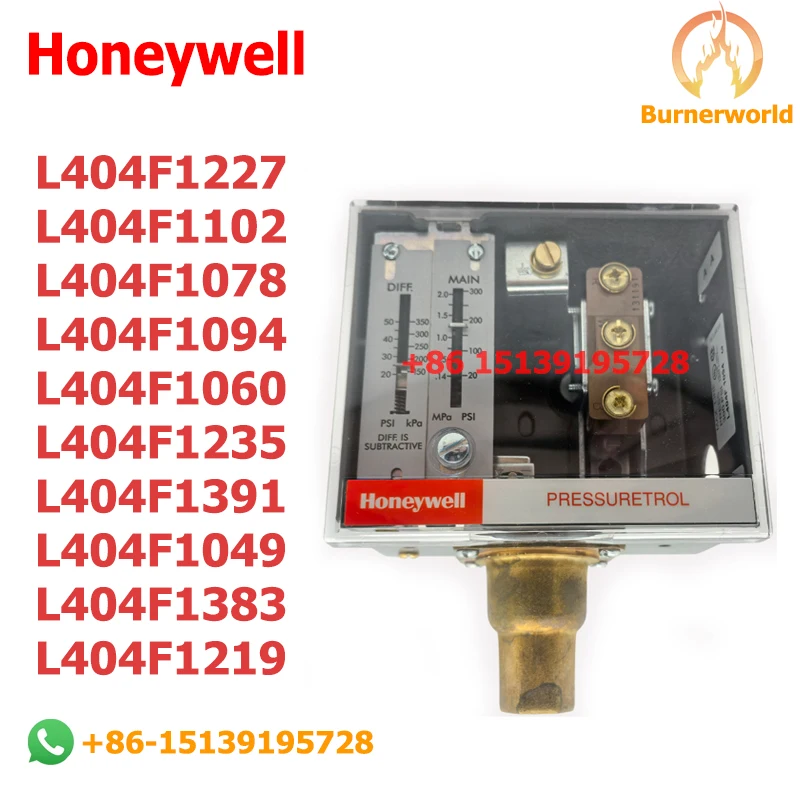 

Оригинальный регулятор давления Honeywell L404F1227/L404F1102/L404F1078/L404F1094/1060/1235/1391/1409/1383/1219 Реле давления