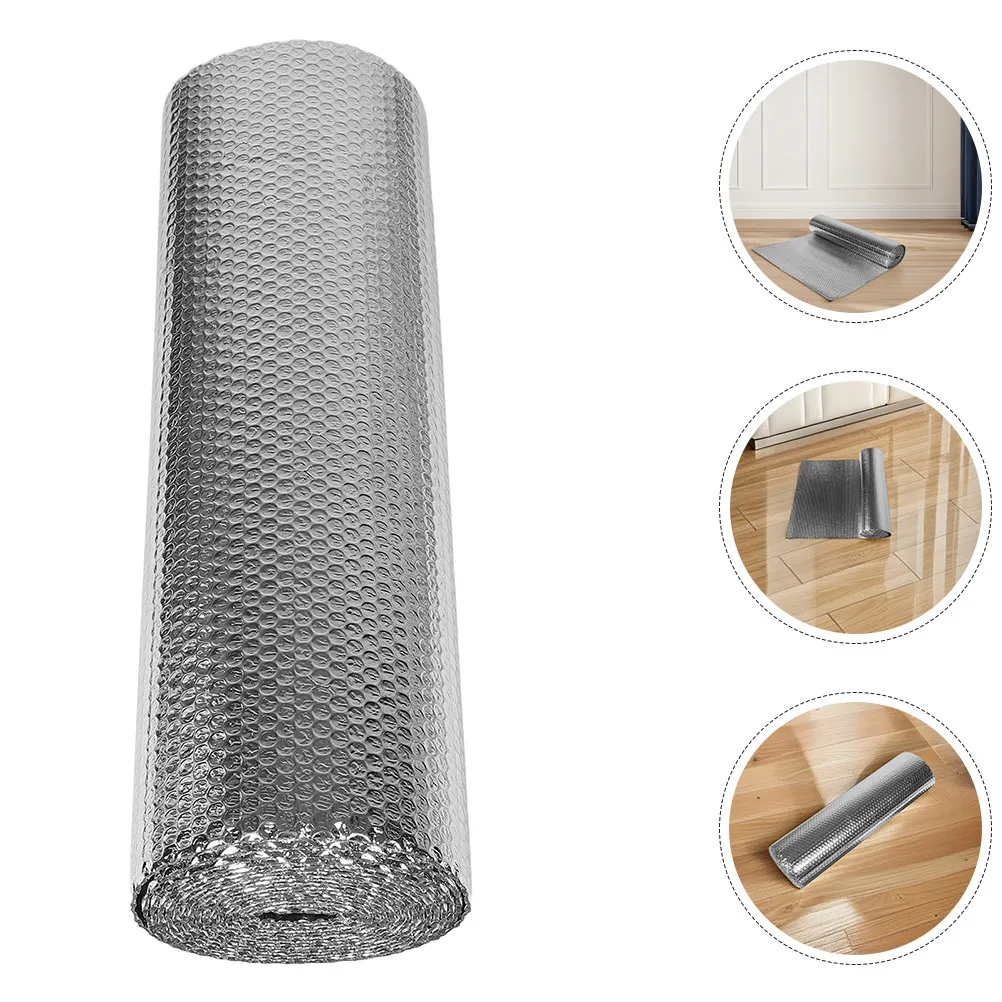 

Теплоотражающая пузырчатая изоляция в рулоне из алюминиевой фольги, 60 см, теплоизоляционная пленка для крыши и радиаторов, двусторонняя