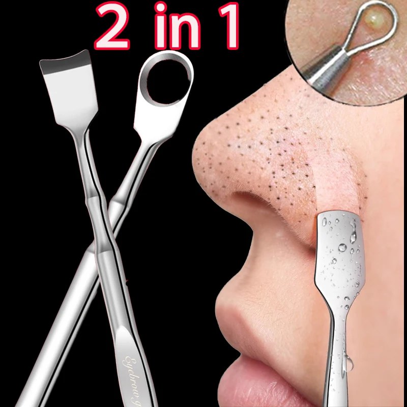 Mee-Eter Acne Verwijderen Naald Puistje Verwijderaar Popper Tool Whitehead Popping Pit, Neus Gezicht Vlek Extractor Huid Reiniging Tool