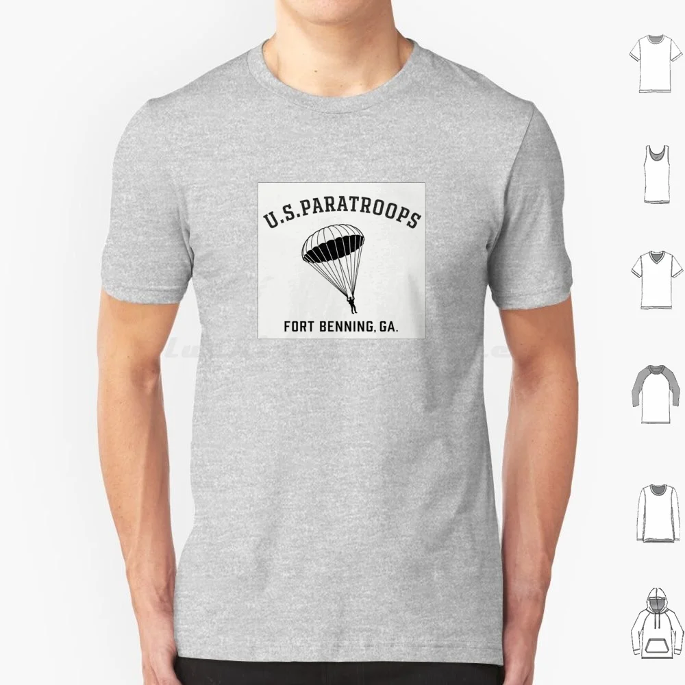 Футболка с изображением десантника США, 6xl, хлопковая крутая футболка, лагерь десантника США, Toccoa, десантник нас, десантник, Беннинг Fort
