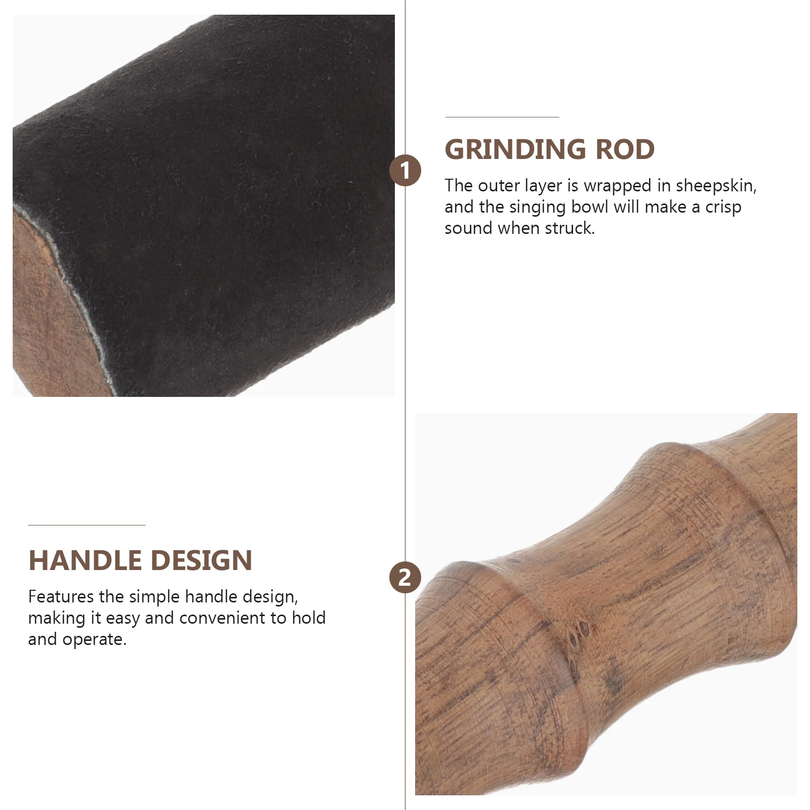 

Buddha Sound Mallet Wooden Meditation Singing Bowl Striker Chanting Therapy Accessory Compact Gong Mallet Tibetan Bowl